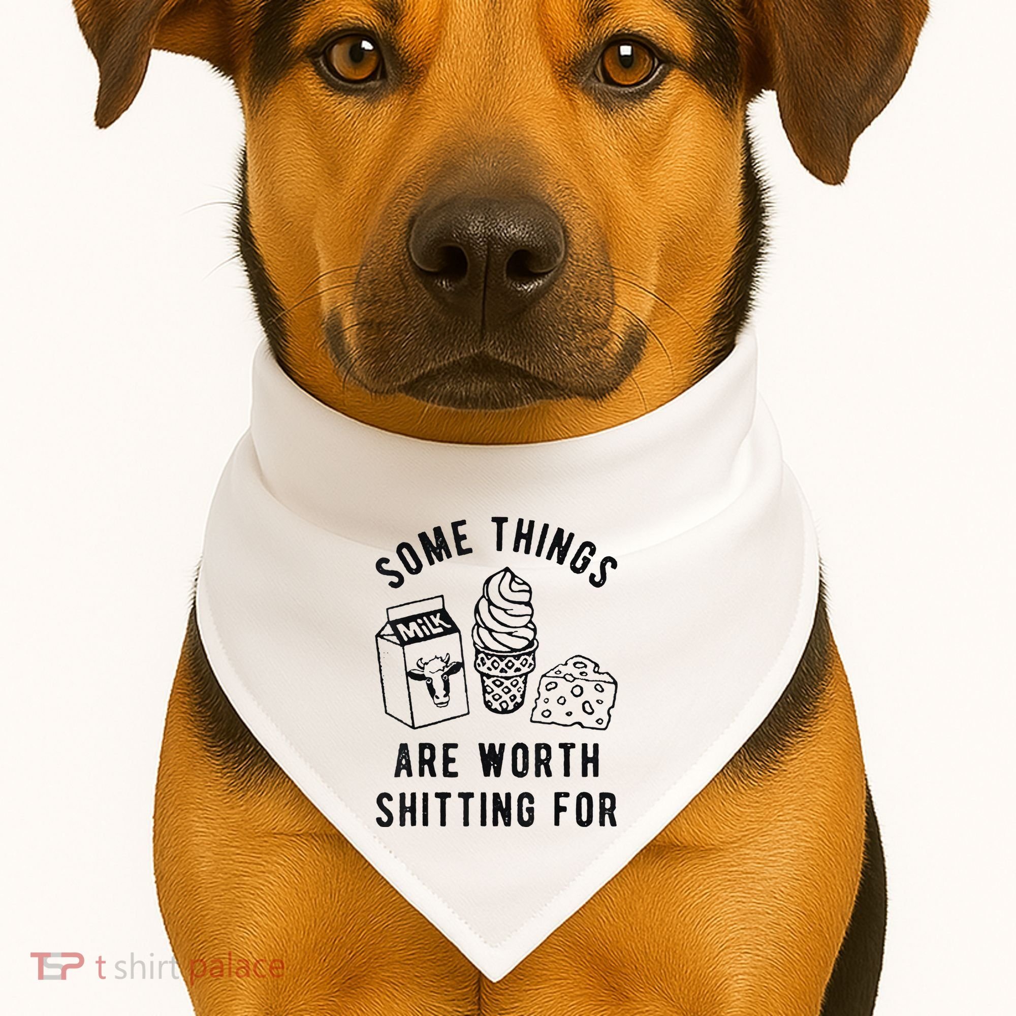 Some Things Are Worth Shitting For USA-Made Doggie Bandana