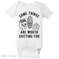 Some Things Are Worth Shitting For Baby Bodysuit thumb 0