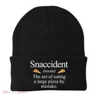 Snaccident The Act Of Eating A Large Pizza By Mistake Beanie thumb 0