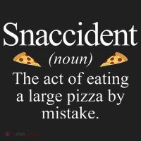 Snaccident The Act Of Eating A Large Pizza By Mistake Golf Towel thumb 3