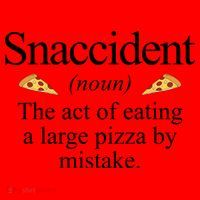 Snaccident The Act Of Eating A Large Pizza By Mistake Santa Hat thumb 1