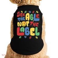 See The Able Not The Label Autism Awareness Doggie Tank thumb 0