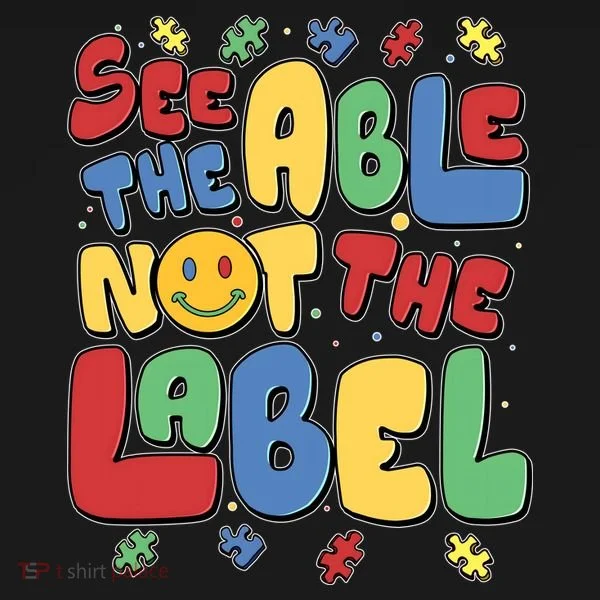 See The Able Not The Label Autism Awareness Doggie Tank
