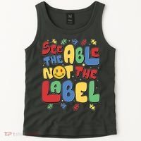 See The Able Not The Label Autism Awareness Tank Top thumb 2