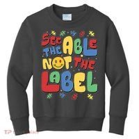 See The Able Not The Label Autism Awareness Kids Sweatshirt thumb 0