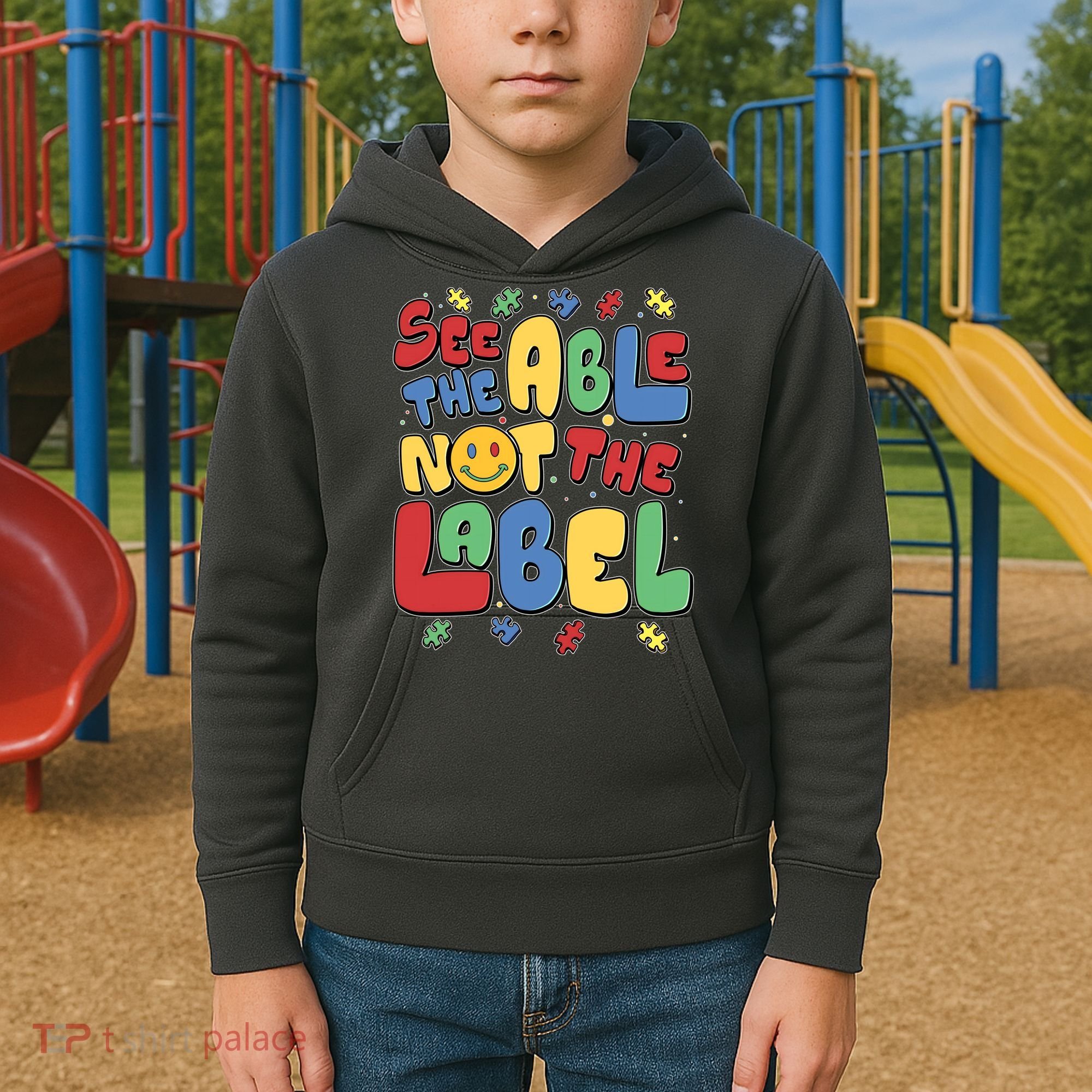 See The Able Not The Label Autism Awareness Kids Hoodie