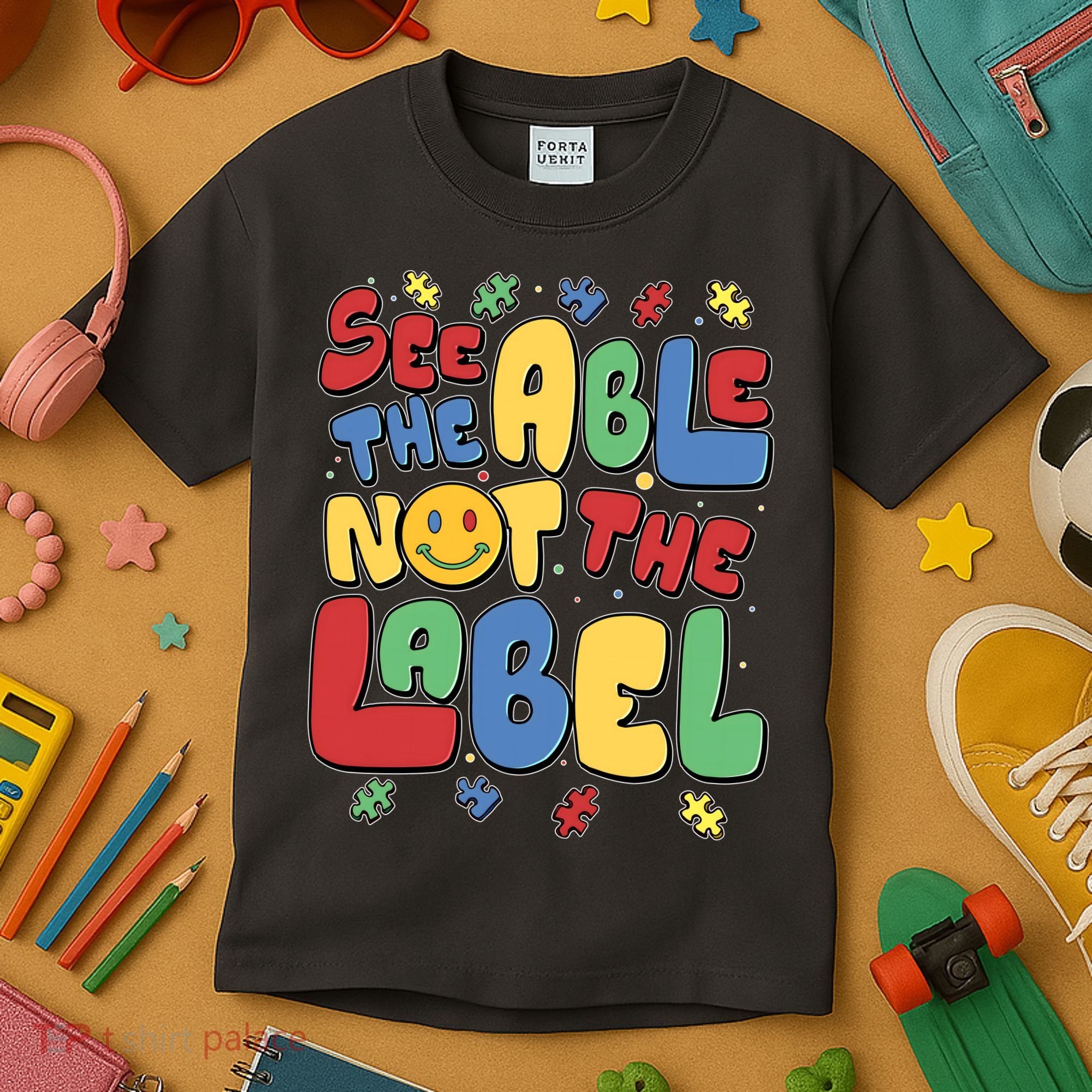 See The Able Not The Label Autism Awareness Kids T-Shirt