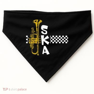 Ska Trumpet And Squares USA-Made Doggie Bandana
