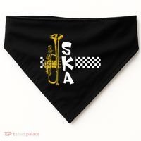 Ska Trumpet And Squares USA-Made Doggie Bandana thumb 0