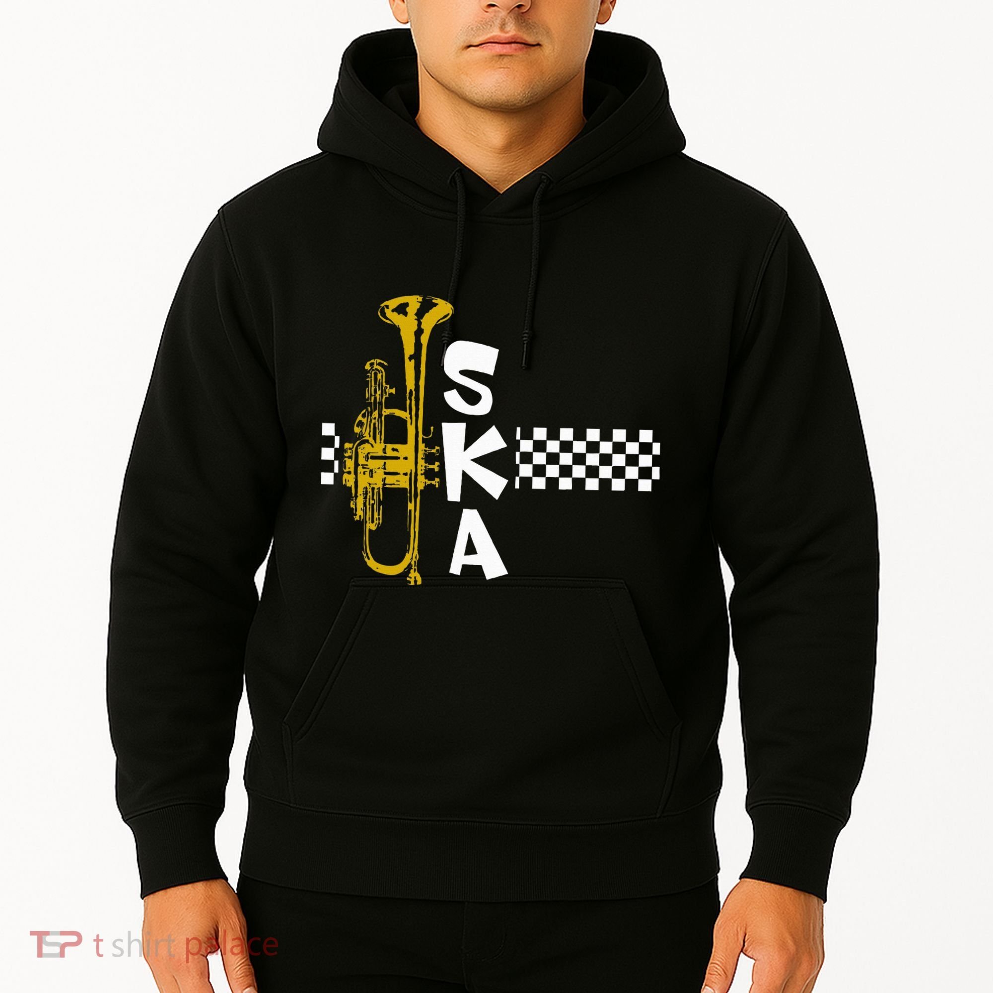 Ska Trumpet And Squares Hoodie