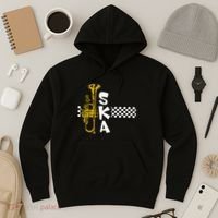 Ska Trumpet And Squares Hoodie thumb 3