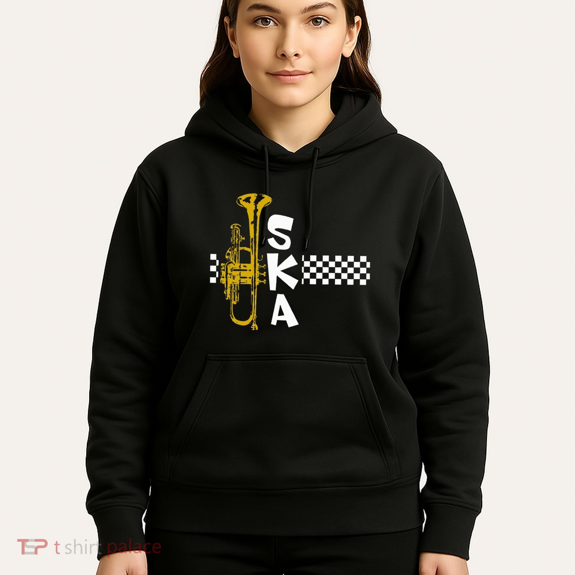 Ska Trumpet And Squares Hoodie