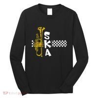 Ska Trumpet And Squares Long Sleeve Shirt thumb 0