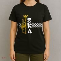 Ska Trumpet And Squares T-Shirt thumb 4