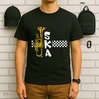 Ska Trumpet And Squares T-Shirt thumb 6
