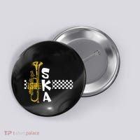 Ska Trumpet And Squares Button thumb 0