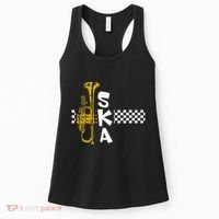Ska Trumpet And Squares Women's Tank Top thumb 0