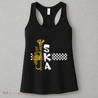 Ska Trumpet And Squares Women's Tank Top thumb 3
