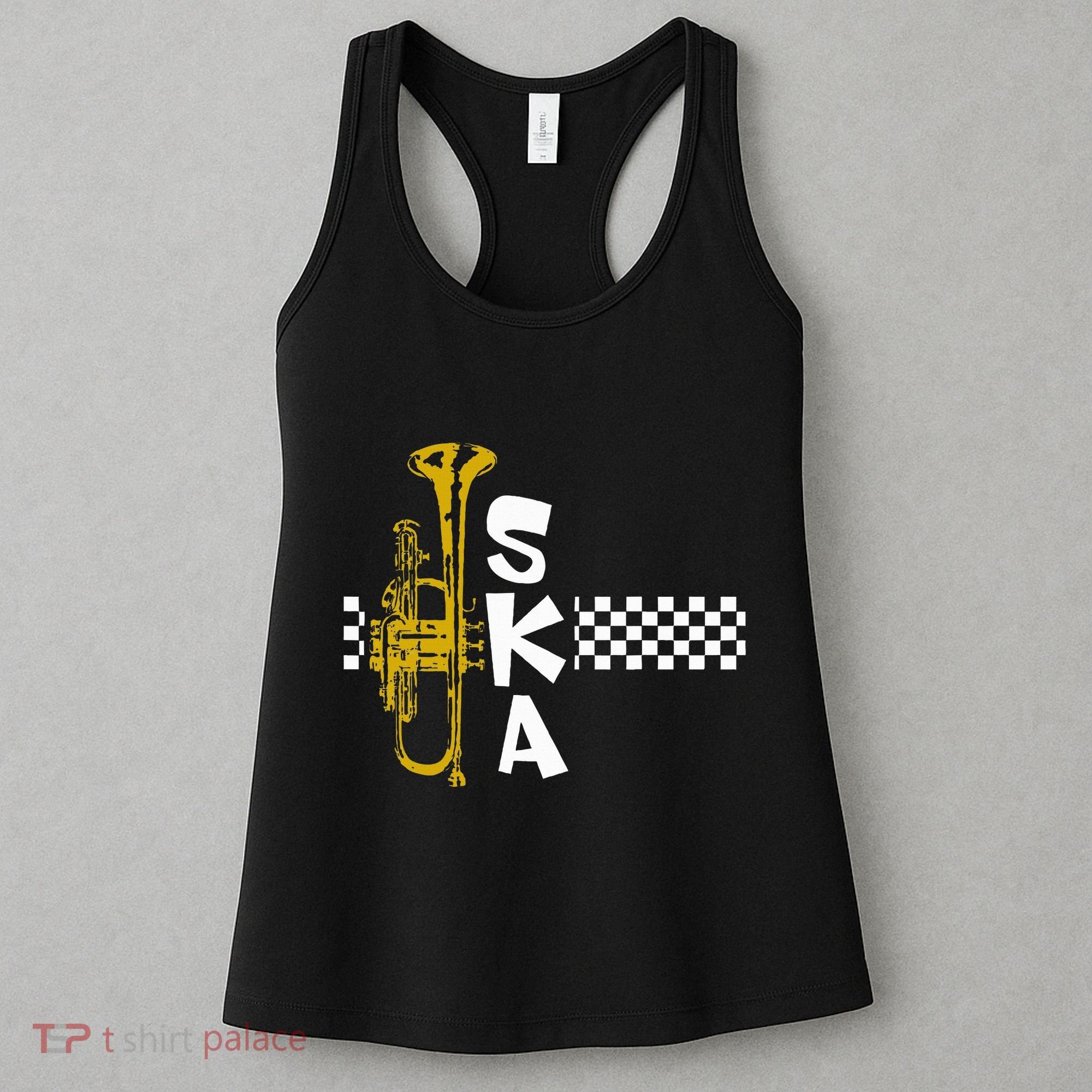 Ska Trumpet And Squares Women's Tank Top