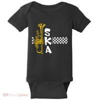Ska Trumpet And Squares Baby Bodysuit thumb 0