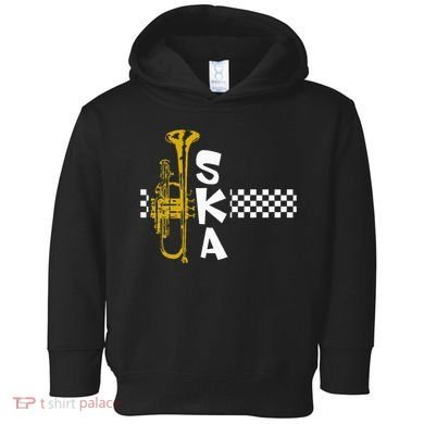 Ska Trumpet And Squares Toddler Hoodie