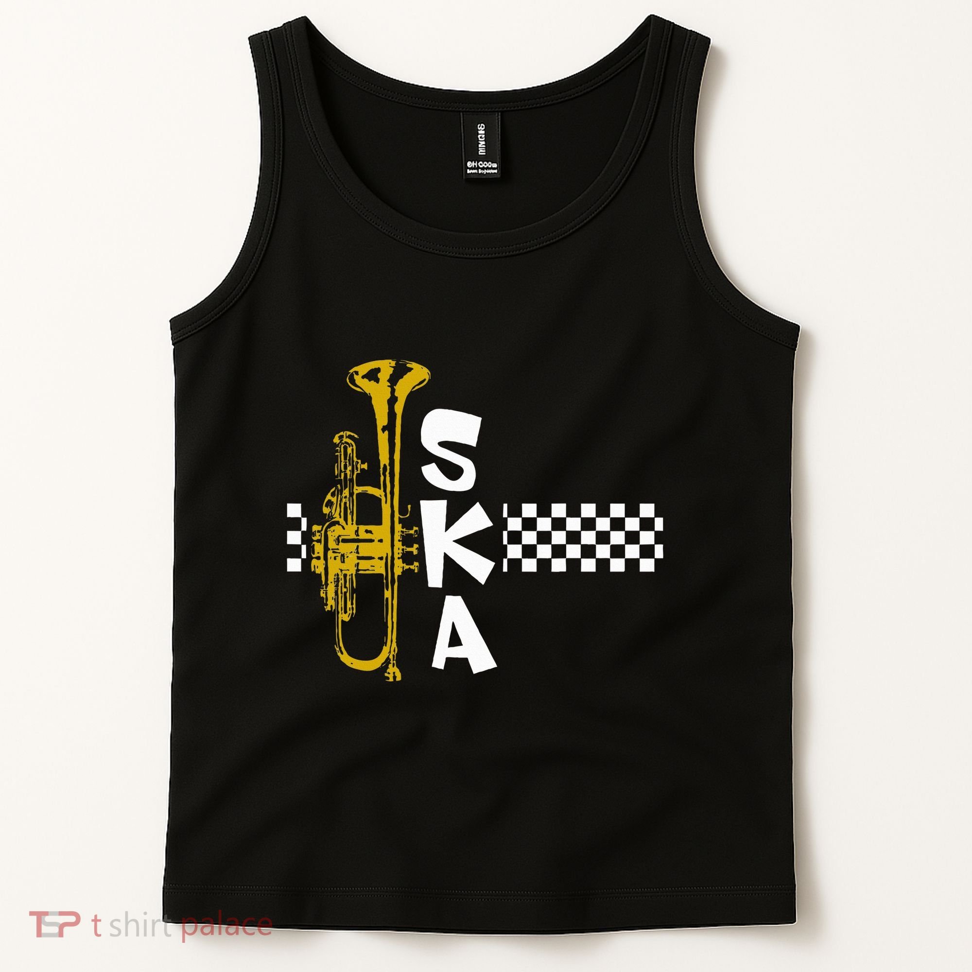 Ska Trumpet And Squares Tank Top