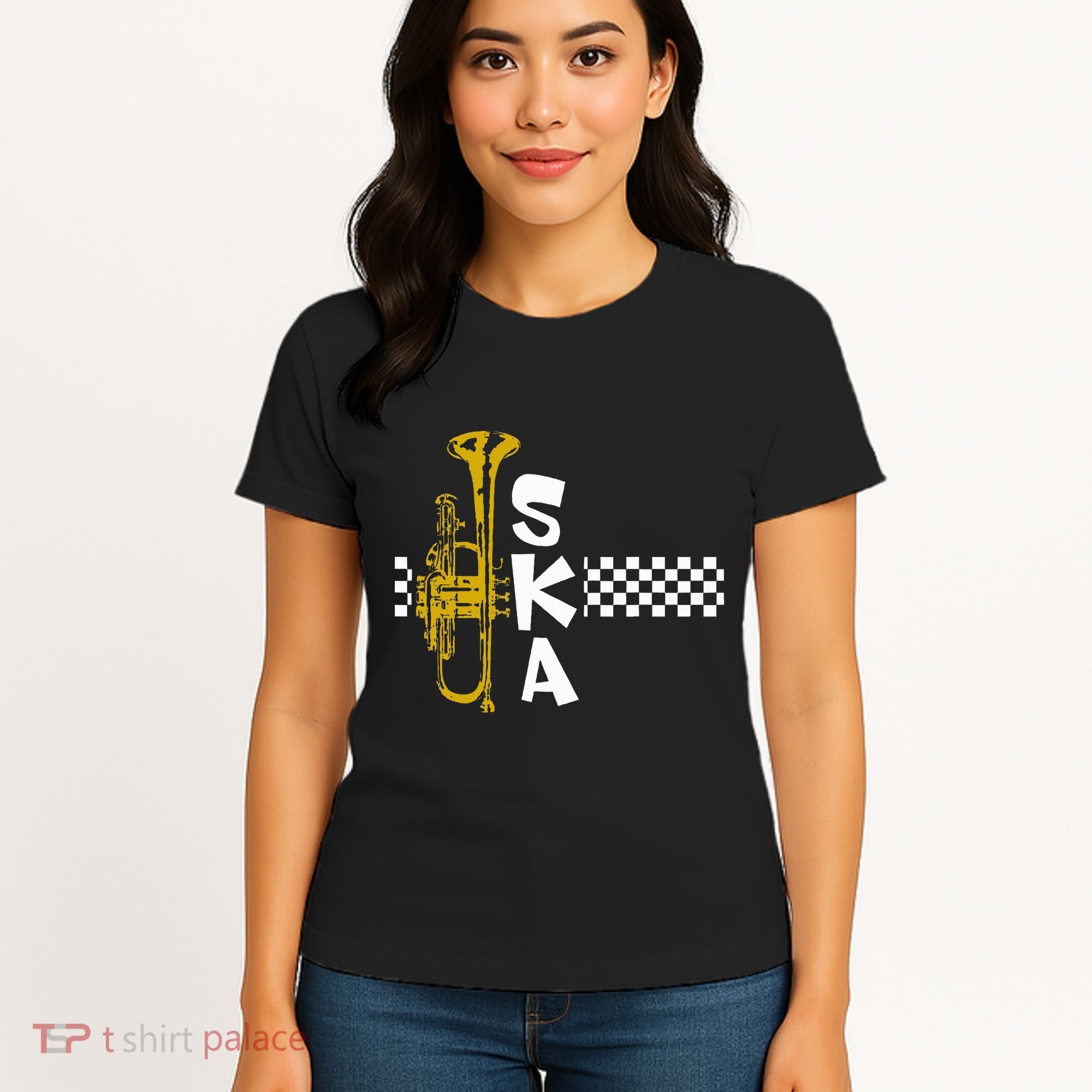 Ska Trumpet And Squares Women's T-Shirt