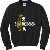 Ska Trumpet And Squares Kids Sweatshirt thumb 0
