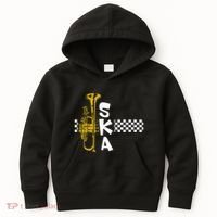 Ska Trumpet And Squares Kids Hoodie thumb 0