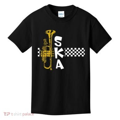 Ska Trumpet And Squares Kids T-Shirt