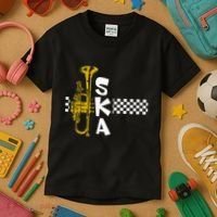 Ska Trumpet And Squares Kids T-Shirt thumb 3