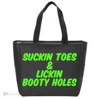 Suckin Toes And Lickin Booty Holes Humorous Dark Joke Tote Bag thumb 0