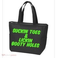 Suckin Toes And Lickin Booty Holes Humorous Dark Joke Tote Bag thumb 3
