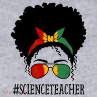 Science Teacher African Messy Bun Black History Month Cute Gift Women's Sweatshirt thumb 2