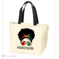 Science Teacher African Messy Bun Black History Month Cute Gift Tote Bag thumb 3
