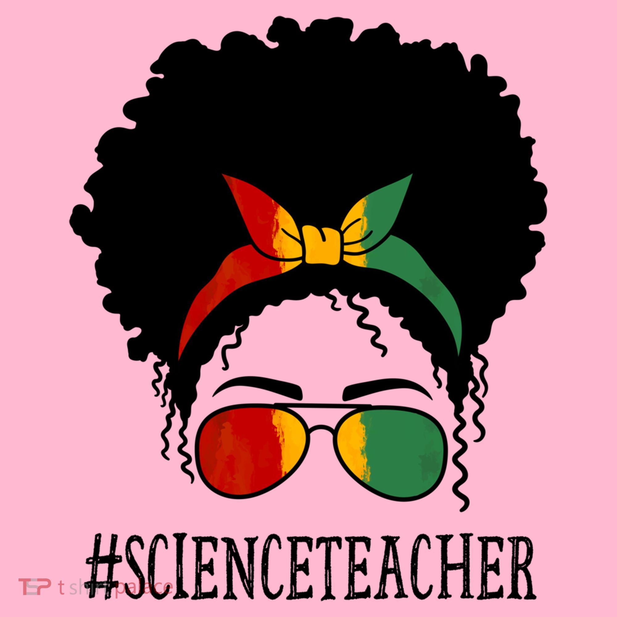 Science Teacher African Messy Bun Black History Month Cute Gift Coaster