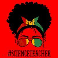 Science Teacher African Messy Bun Black History Month Cute Gift Santa Hat thumb 1