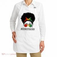 Science Teacher African Messy Bun Black History Month Cute Gift Apron thumb 2