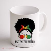 Science Teacher African Messy Bun Black History Month Cute Gift Coffee Mug thumb 1