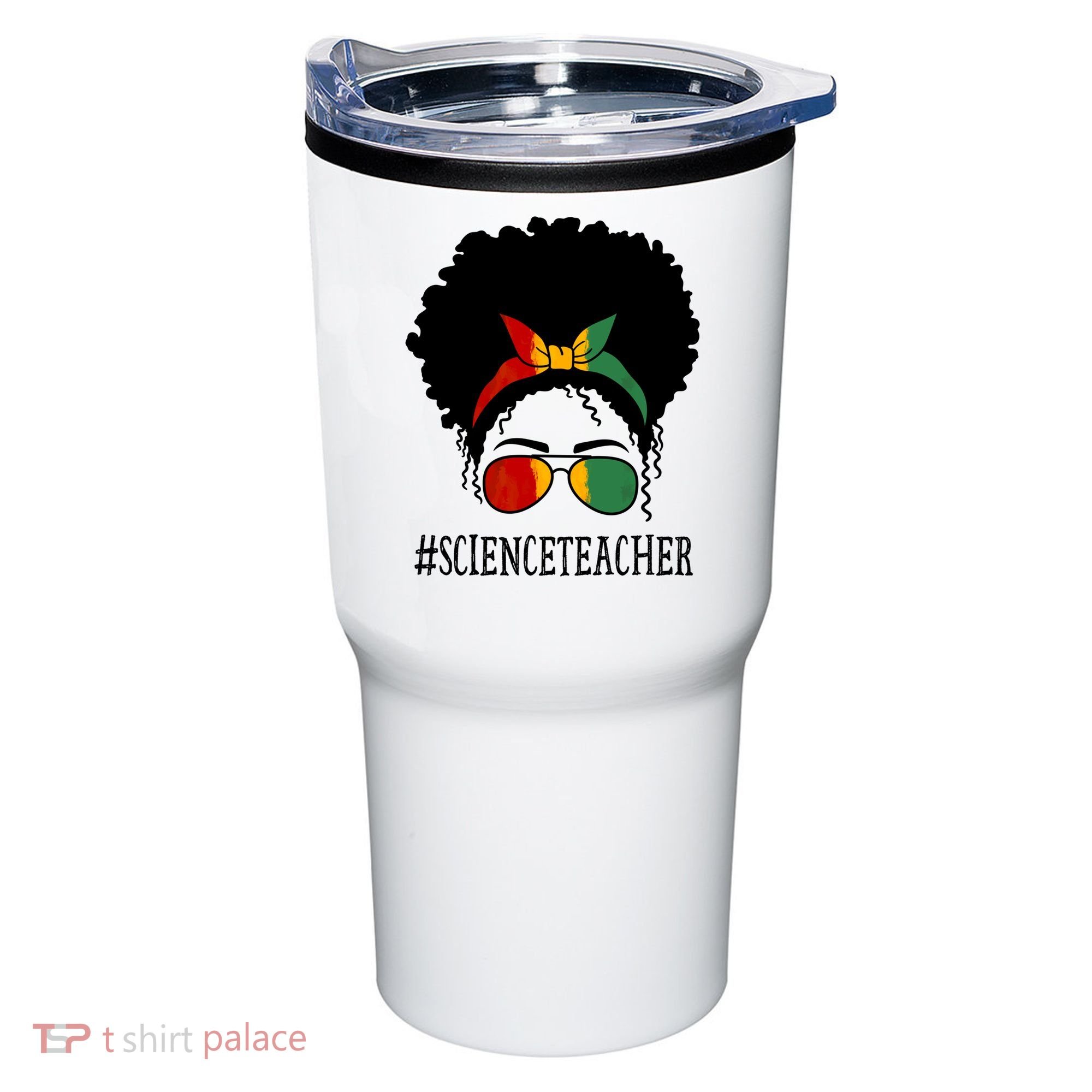 Science Teacher African Messy Bun Black History Month Cute Gift Tumbler
