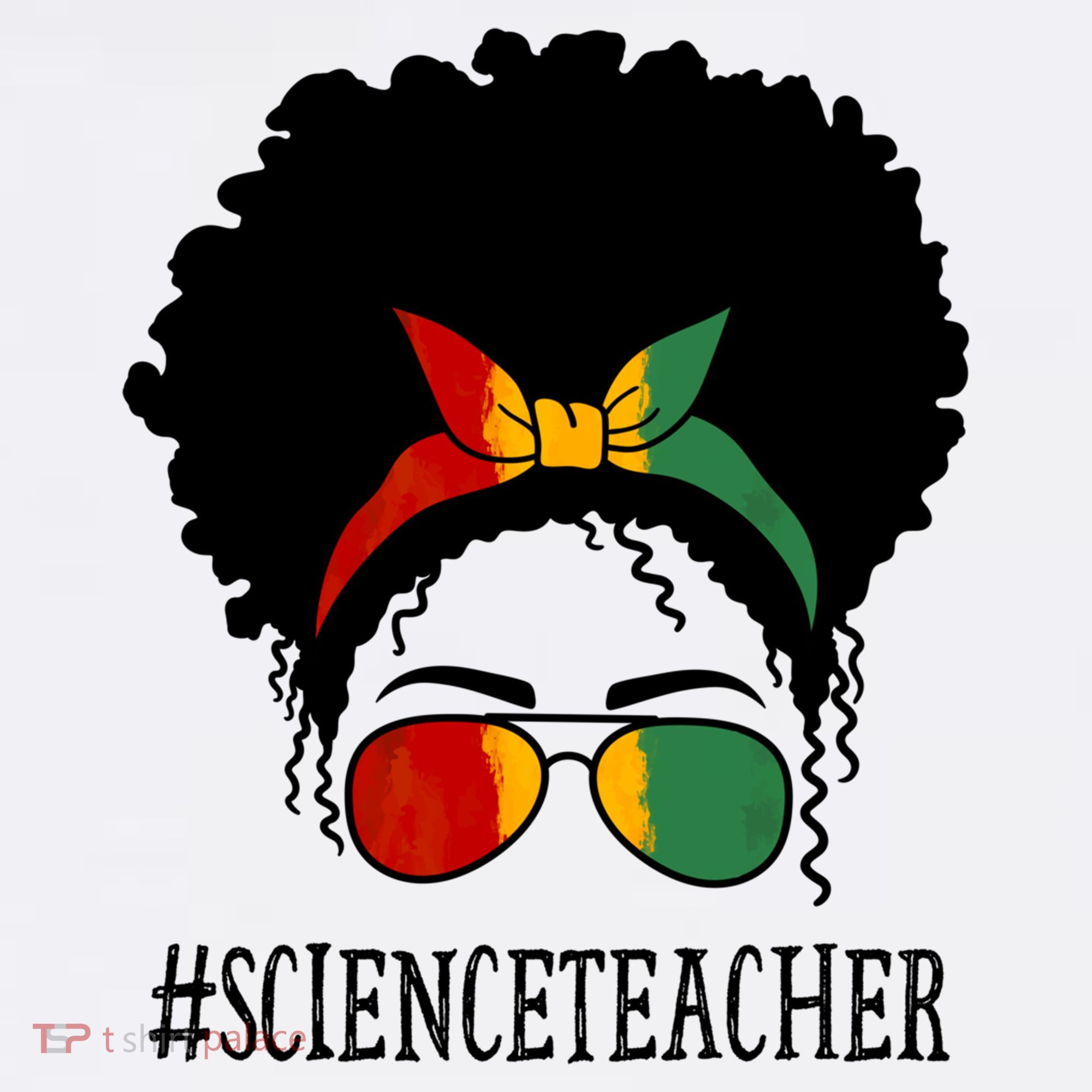 Science Teacher African Messy Bun Black History Month Cute Gift Mousepad