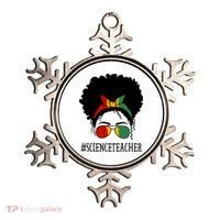 Science Teacher African Messy Bun Black History Month Cute Gift Ornament thumb 0