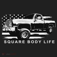 Squarebody Truck American Flag Square Body Women's Sweatshirt thumb 2