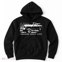 Squarebody Truck American Flag Square Body Hoodie thumb 0