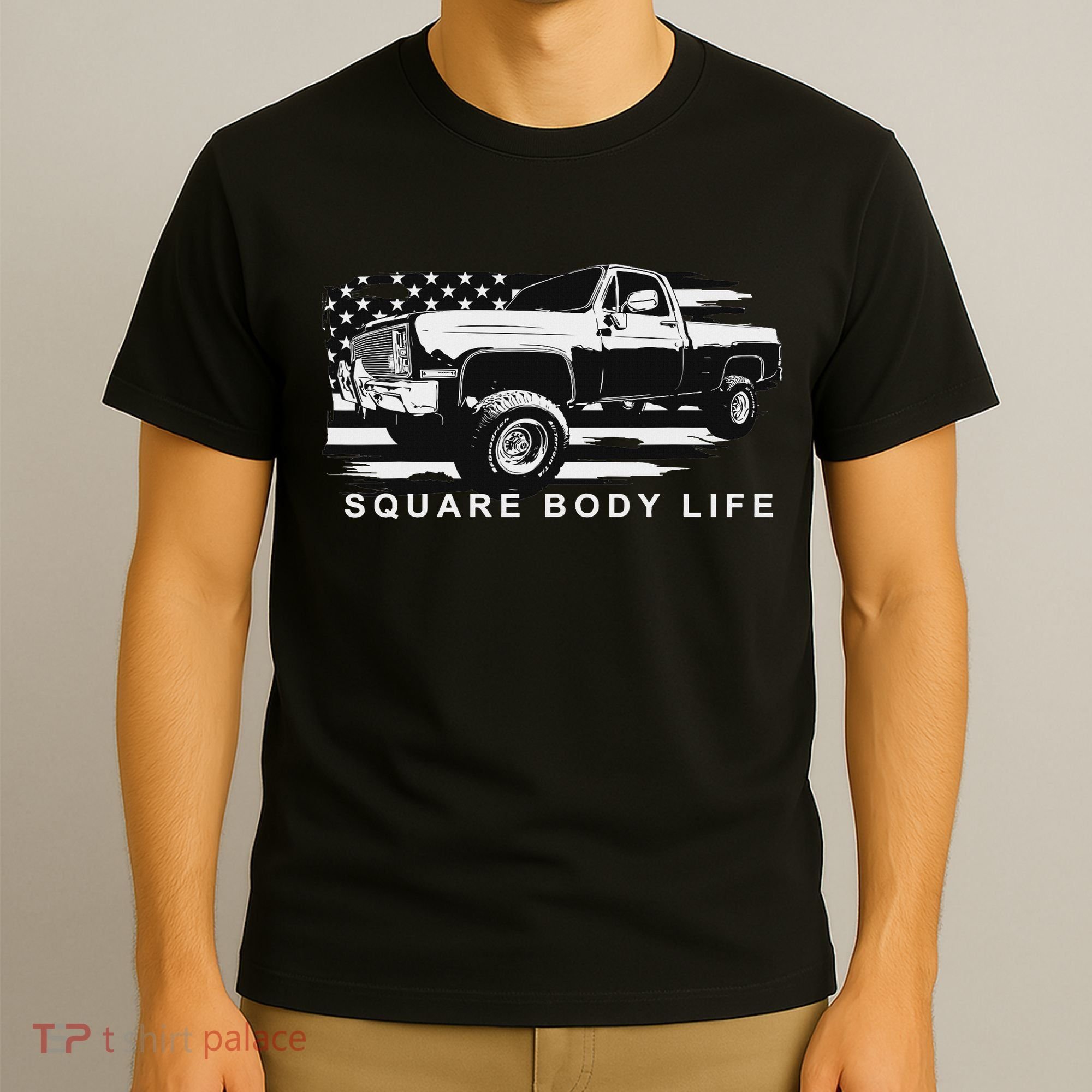 Squarebody Truck American Flag Square Body T-Shirt