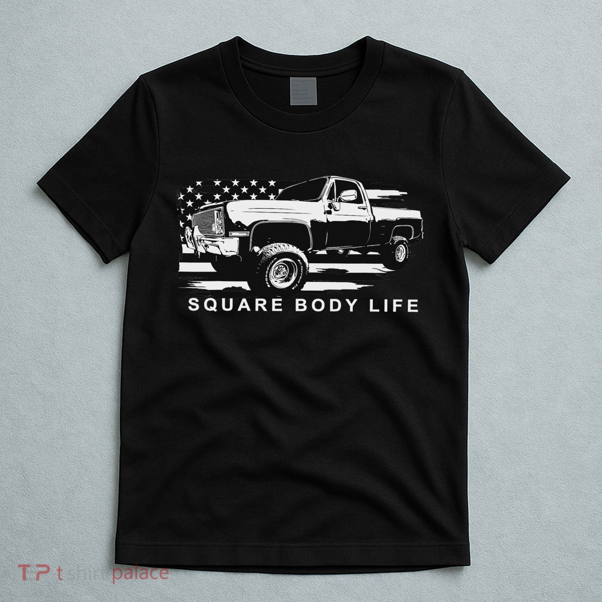 Squarebody Truck American Flag Square Body T-Shirt