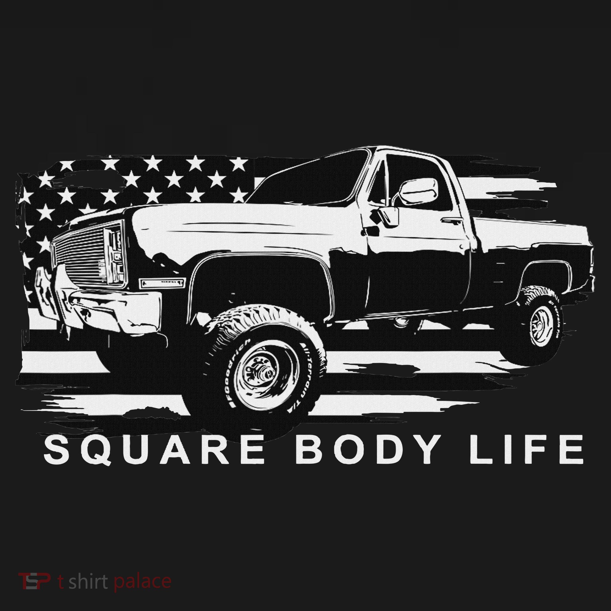 Squarebody Truck American Flag Square Body Women's Tank Top