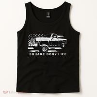 Squarebody Truck American Flag Square Body Tank Top thumb 2