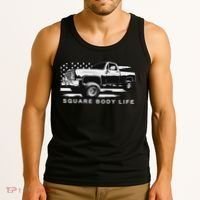 Squarebody Truck American Flag Square Body Tank Top thumb 3