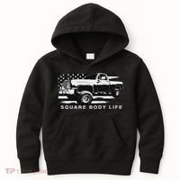 Squarebody Truck American Flag Square Body Kids Hoodie thumb 0